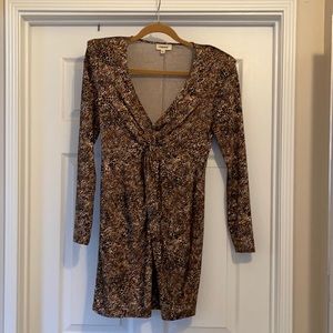 Mariah Twist Detail Long Sleeve Mini Dress